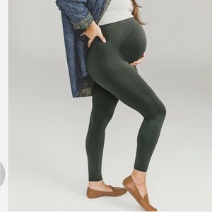 Blanqi Everyday Maternity Green Leggings Size Medium